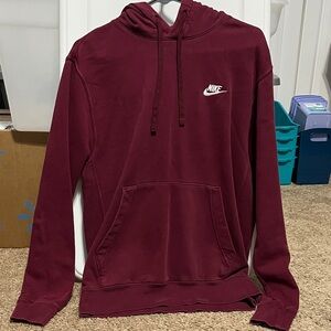 Nike Burgundy Hoodie with Logo